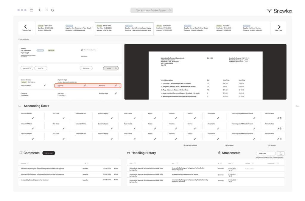 AI Routing interface