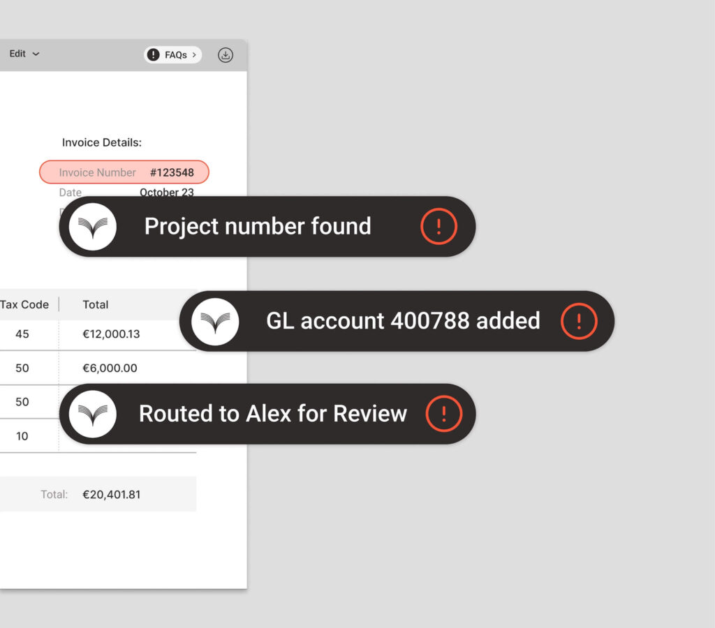 Invoice coding interface