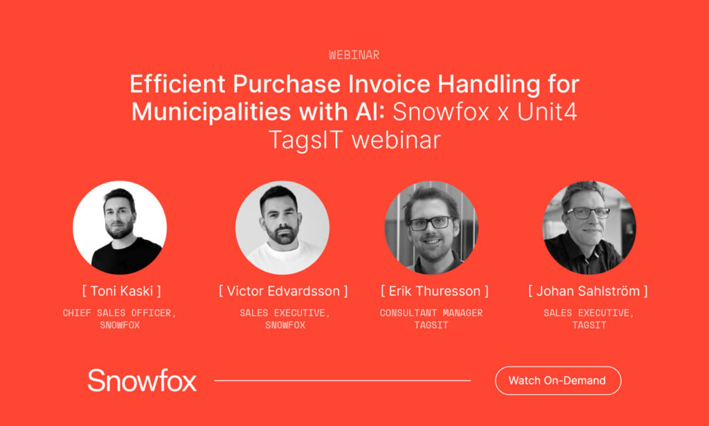 Efficient Purchase Invoice Handling for Municipalities with AI: Unit4 x TagsIT