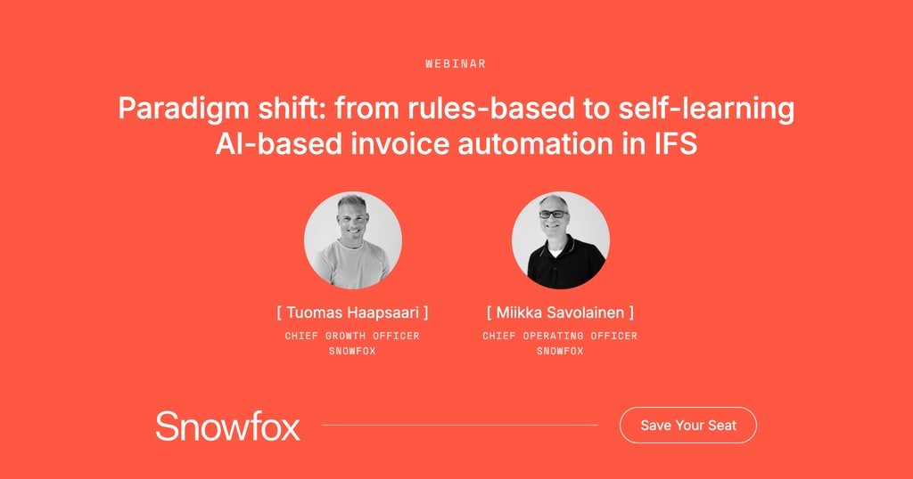 Paradigm shift: from rules-based to self-learning AI-based invoice automation in IFS
