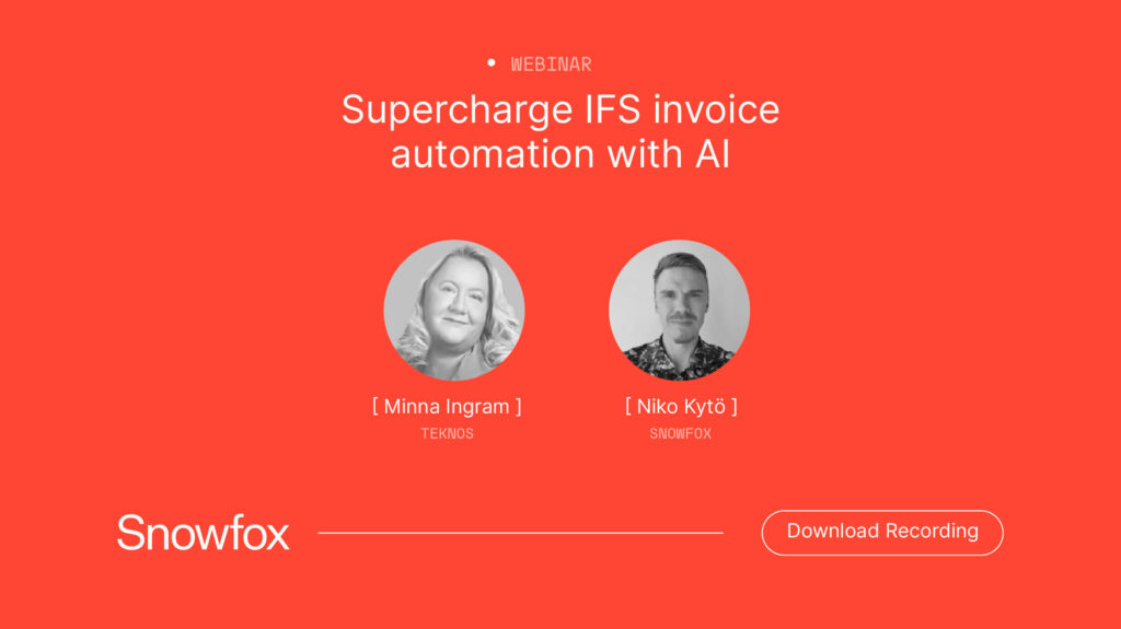 Supercharge IFS invoice automation with artificial intelligence